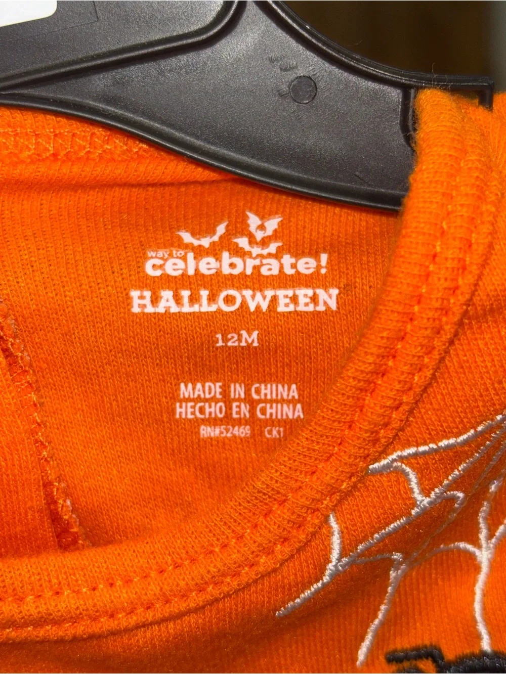 Carter's Orange Pumpkin Jack-O'-Lantern Tutu Bodysuit - Picture 2 of 5
